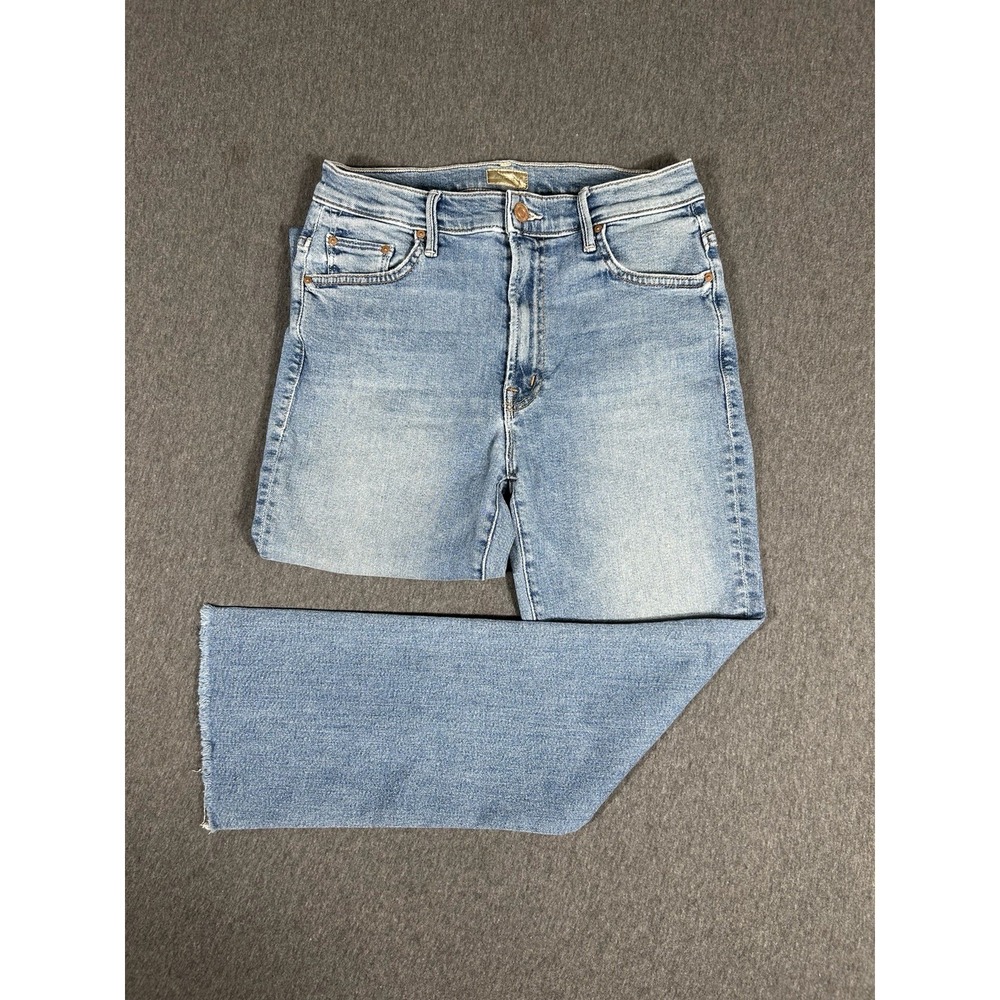 MOTHER Jeans The Insider Crop Step Fray Hem Light Wash High Rise Women's Size 29